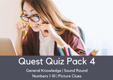 Load image into Gallery viewer, Quest Quiz Pack 4 - At-Home Pub Trivia Quiz