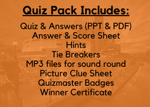 Load image into Gallery viewer, Quest Quiz Pack 7 - Pub Trivia Quiz